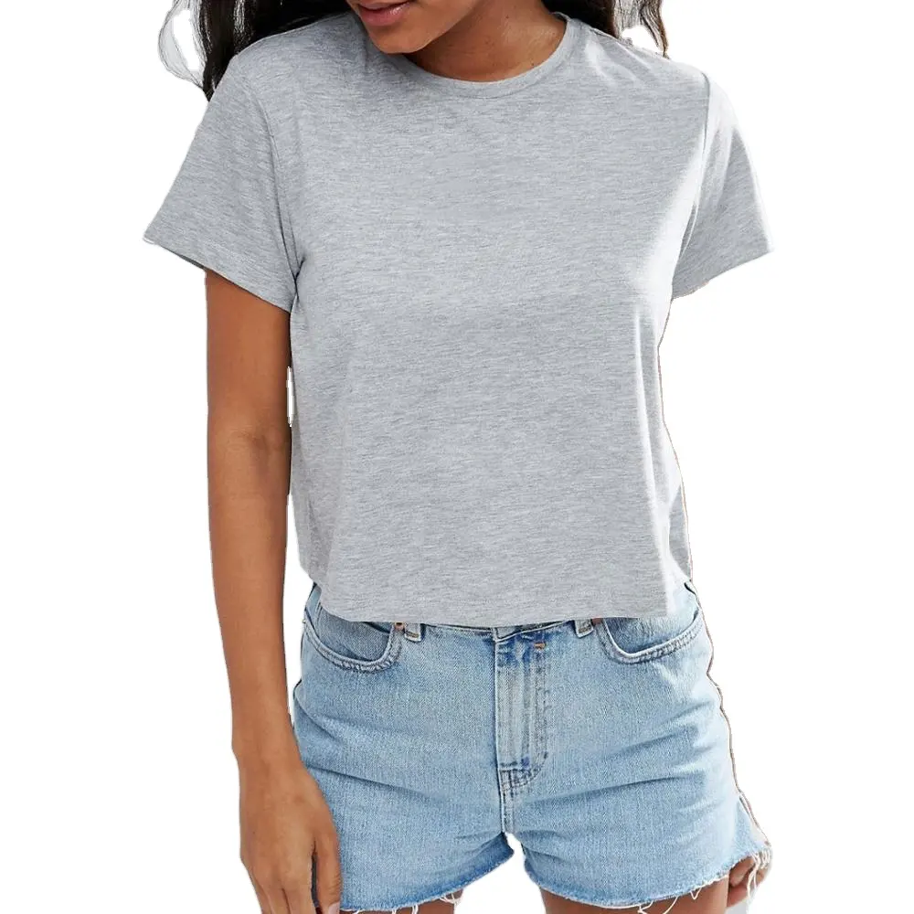 カスタム印刷の女性クロップTシャツレディースヨガトップヨガエクササイズ服女性Tシャツ