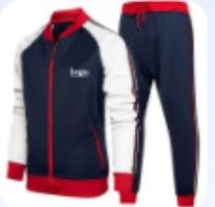 Sweat-shirt à capuche pour homme, Logo personnalisé, pantalon de Sport, survêtement deux pièces, Fitness, course, - Product Image 2