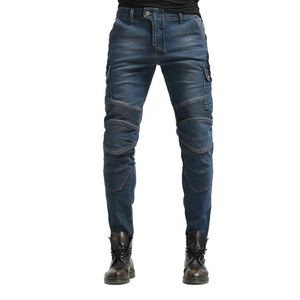 กางเกงยีนส์ขี่มอเตอร์ไซด์สำหรับผู้ชายกางเกงยีนส์สไตล์เป็นโครงขนาด AA เหมาะสำหรับใส่ในฤดูหนาวซักได้ - Product Image 5