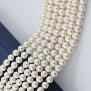 Bon lustre AA très rond véritable perle d'eau douce de culture brin 10mm perles naturelles en vrac Type - Product Image 1