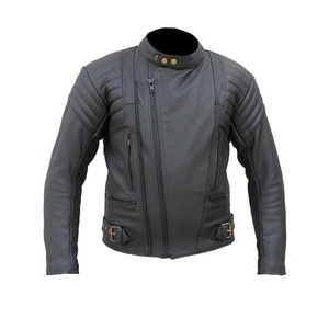 Chaqueta de Motociclista Personalizable de Cuero Vacuno, Chaqueta de Carreras con Protección CE para Motociclistas - Product Image 1