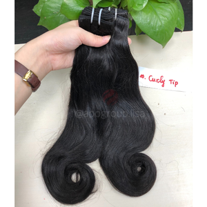 100% vierge Remy brésilien Extensions de cheveux Double trame pointe bouclée teint bombe cheveux tissage Style droit couleur claire cheveux humains - Product Image 2