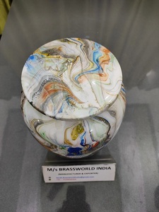 Brassworld India Aluminum Hand-Painted Metal Cremation Urn <b>Funeral</b> <b>Supplies</b> - Product Image 3