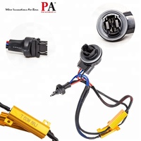 Kit de résistances LED 12V certifié CE 50W, ampoule de clignotant 3157, faisceau de relais, adaptateur, décodeur anti-erreur de scintillement pour éclairage automobile