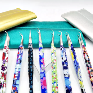 Pinzas para Extensión de Pestañas de Acero Inoxidable Sostenible de Calidad Ultra Alta, Versátiles, con Logotipo Personalizado Internacional, Puntiagudas - Product Image 1