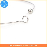 Collier ras du cou pour femmes en acier inoxydable, fil argenté, collier ras du cou avec fermoirs à perles