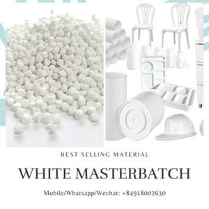 Masterbatch blanc de dioxyde de titane TiO2 CP05 de haute qualité, 70% de dioxyde de titane, petites granules, pour application de soufflage de film porteur LDPE+LLDPE, 1%-5% - Product Image 5