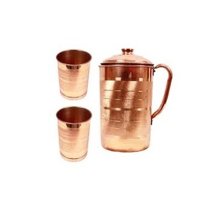 Jarra con cristal de alta calidad, diseño a la moda, nuevas llegadas, cobre con acabado dorado - Product Image 3
