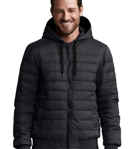 Người Đàn Ông Của Tùy Chỉnh Màu Đen Nhãn nóc Áo Khoác Với Đứng Cổ Áo Mui Xe Mùa Đông Hoody Mới Thiết Kế Vải Áo Khoác Thăng Hoa Kỹ Thuật Màu Đỏ - Product Image 1