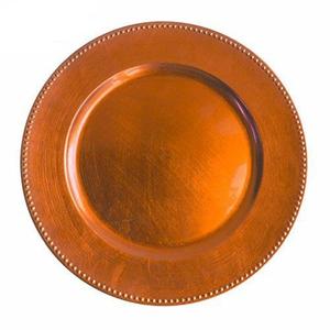 Plat décoratif en métal de table Nickel fini pour servir des aliments assiettes de chargeur hôtel cuisine restauration utilisation à un prix abordable - Product Image 1