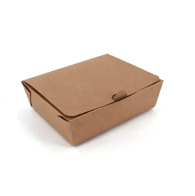 Caixa de comida de papel impressa personalizada eco descartável