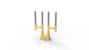 Hot Vantage Modern Fancy New Design Premium Fundición de aluminio Diseño único Soporte de vela con 3 velas y soporte de vela plegable - Product Image 6