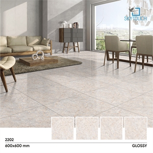 Carrelage en porcelaine de sol noir et beige marron, 600x600mm, carreaux antidérapants pour couloir, hôtels, livraison depuis l'inde - Product Image 2