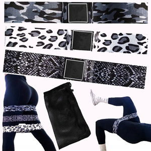 2025, venta al por mayor, juegos de bandas de resistencia de bucle impresas personalizadas de fábrica, tela de poliéster duradera con logotipo personalizado para ejercicio en casa, deporte - Product Image 6