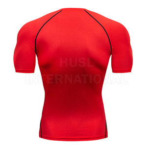 เสื้อยืดออกกำลังกายแบบบางสำหรับผู้ชายยอดนิยม2024ใส่ไปยิมทำจากโพลีเอสเตอร์/ สแปนเด็กซ์สปอร์ต - Product Image 2