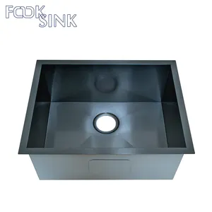 PVD Handmade Stainless Steel 304 Undermount Single Bowl Basin Wash Kitchen Sink