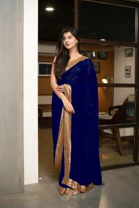 Bollywood Designer Saree Designer Mirror Work Flower Design Soft <b>Silk</b> <b>Fabric</b> Digital Print Maroon Color Sari with Blouse India Apparelgarment - Product Image 5