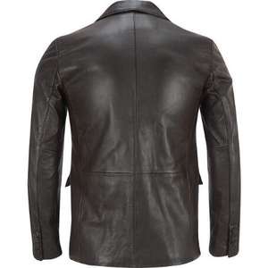 Fashion Real Cowhide Leather Jacket Premiere Brown customized selvagio genuine leather Jacket with custom logo - Product Image 2