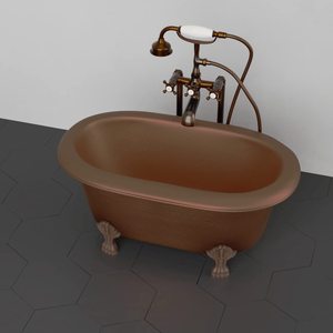 Bañera de cobre con forma de tamaño personalizado bañera antigua con calidad superior para uso en el baño - Product Image 2