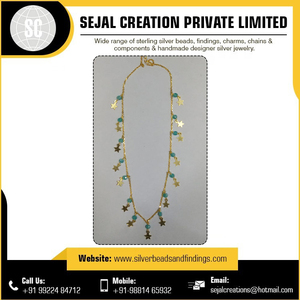 Fabricante indio de cadenas de Plata de Ley 925, joyería de oro como forma para collares/patrón de número de regalo - Product Image 5