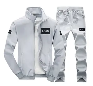 Gym Tracksuit Men's Fleece Jacket and Joggers Pants Sweat Track Suit / Plain Sweat Suits Hoody Sports suit wholesale order 2021