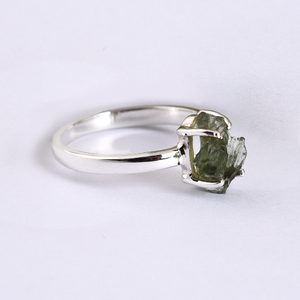 Moldavite anillo de plata de piedras preciosas, joyería de plata de ley 925 ER1818 - Product Image 2
