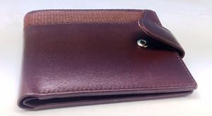 Cartera de cuero de vaca genuino RFID inteligente hecha a mano para hombre, logotipo personalizable, color marrón corto, disponible al por mayor - Product Image 2