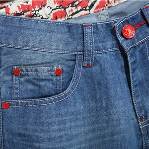 <b>Men's</b> Plus Size Breathable Casual <b>Shorts</b> Custom Wholesale Gym Waterproof Print OEM <b>Pockets</b> Bodybuilding Denim Cotton Fabric - Product Image 3