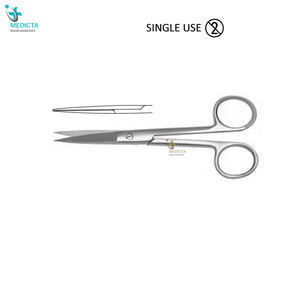 Ciseaux chirurgicaux réutilisables en acier inoxydable, aigus/à pointe arrondie - Instruments stériles pour la chirurgie générale - Product Image 6