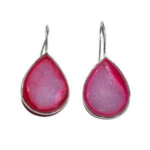 <b>Red</b> Agate Crystal Charm <b>Earrings</b> Classic Style for Women/Unisex - Product Image 1