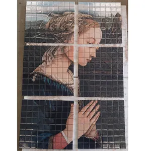 O melhor produto italiano virgin maria na adoração 42,5x62,5 cm mosaico para decoração