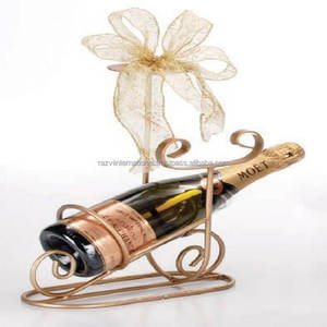 Porta Vino de Acero Inoxidable con Diseño Floral Moderno y Duradero para Uso en Bares - Product Image 2