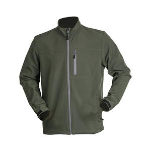 Chaqueta Personalizada para Hombre, Corte Ajustado, Delgada, de Tejido Softshell, Transpirable, Impermeable, con Cuello Alto y Logotipo Frontal, de Alta Calidad para Otoño - Product Image 1