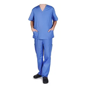 Operation theater New style V neck OEM medical hospital scrubs uniform scrubs Hospital work wear uniforms