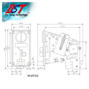 HI-071CS Coin Selector <b>DC</b> <b>12V</b> 18-33MM Coin Diameter 1.2-3MM Thickness Taiwan Weiya - Product Image 5