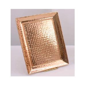 Plateau de service des aliments martelés, plaqué cuivre, sûr, au meilleur prix, livraison gratuite - Product Image 1