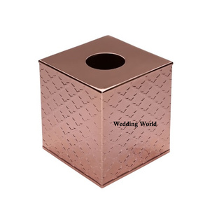 Boîte à mouchoirs galvanisée de luxe Qualité supérieure faite à la main Porte-serviettes de table en forme de rectangle Boîte à mouchoirs en métal fantaisie - Product Image 4