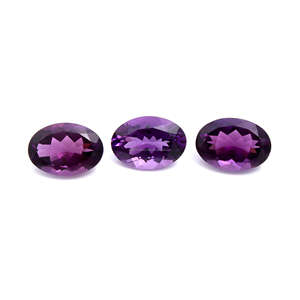 Pierre précieuse améthyste ovale violet 5*3MM 6*4MM 5*4MM pierres précieuses personnalisées fabrication de bijoux à bricoler soi-même damier coupe ovale grande améthyste naturelle - Product Image 2
