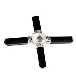 Turmalina negra Usui Reiki Healing Generator Stone Points para joyería, regalos o cristales curativos - Product Image 1