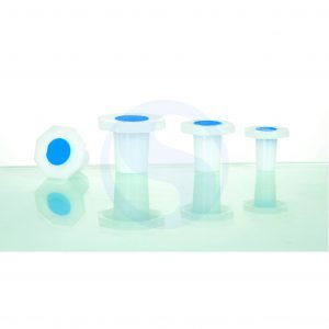 Tapón de polipropileno de la mejor calidad de la marca AARK, frascos hexagonales de cuello corto blanco y azul para uso en laboratorio, OEM soporte personalizado, 100 Uds. - Product Image 3