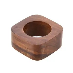 Natural Napkin Ring for Hotel Table Decoration Customized Design Handmade Round Wooden Napkin Rings from Indian Supplier