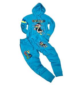 Ensemble de jogging en molleton pour homme de haute qualité 100% coton, streetwear d'hiver, broderie en chenille, sweat à capuche respirant - Product Image 2