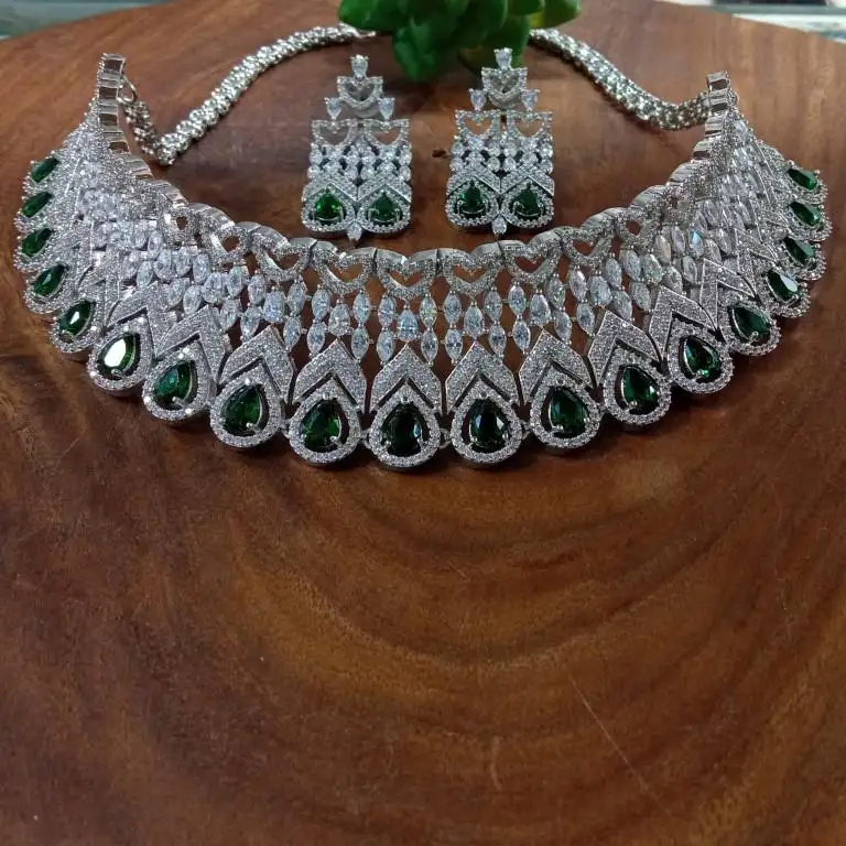 Bollyden — fabrication de bijoux en diamant et RHODIUM, ras de cou indien plaqué or, joaillerie indienne, dernière mode
