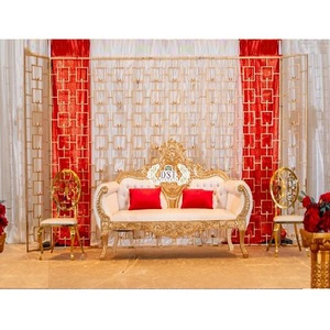 Preciosos Soportes de Pared para Velas para Fondos de Boda, Decoración para Eventos de Boda, Suministros para Paredes de Velas, Soporte de Metal Dorado para Fondos de Velas, Canadá - Product Image 1