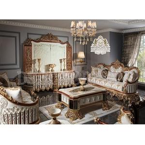 Conjunto de muebles tallados de madera para sala de estar, Set de soporte de TV de lujo de alto tallado, mobiliario de madera clásico - Product Image 1