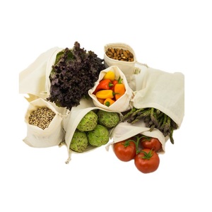 En gros Doux 100% Coton Fruits Produire Bio Double Mousseline Mesh Sacs Acheteur Personnalisé Certifié GOTS Durable Réutilisable - Product Image 6