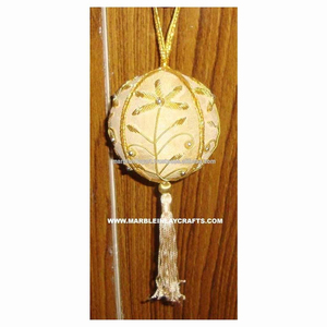 Christmas Tree Hangings Golden Ball Ornaments - Product Image 1