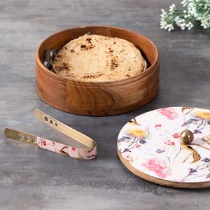 ไม้ออกแบบหม้อ Chapati Roudn รูปร่างทําด้วยมือบนโต๊ะกล่อง Chapati คลาสสิกสไตล์ขายส่งหรูหราภาชนะ Chapati - Product Image 4