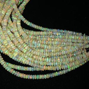 Aaa + lớp 100% màu sắc tự nhiên vivaaz đá quý IGI chứng nhận mặt rondelle hạt Strand ethiopian Opal đá tự nhiên màu vàng - Product Image 2