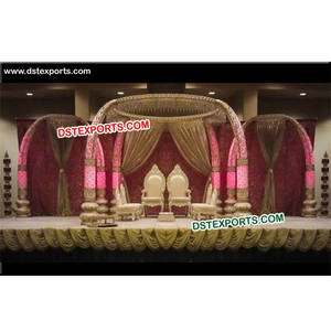 Mandap de Dientes de Elefante para Bodas Indias, Mandap de Trompa de Elefante, Pilares de Colmillos para Bodas, Mandap California - Product Image 1